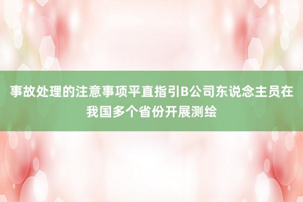 事故处理的注意事项平直指引B公司东说念主员在我国多个省份开展测绘