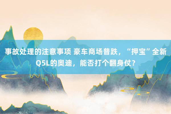 事故处理的注意事项 豪车商场普跌，“押宝”全新Q5L的奥迪，能否打个翻身仗？