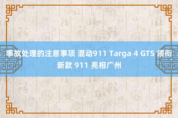 事故处理的注意事项 混动911 Targa 4 GTS 领衔新款 911 亮相广州