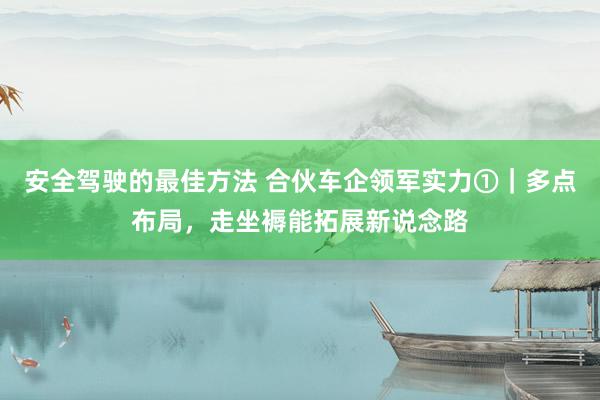 安全驾驶的最佳方法 合伙车企领军实力①｜多点布局，走坐褥能拓展新说念路