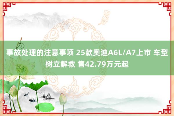 事故处理的注意事项 25款奥迪A6L/A7上市 车型树立解救 售42.79万元起