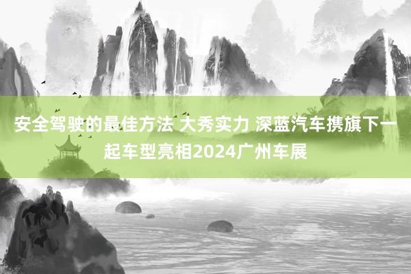 安全驾驶的最佳方法 大秀实力 深蓝汽车携旗下一起车型亮相2024广州车展