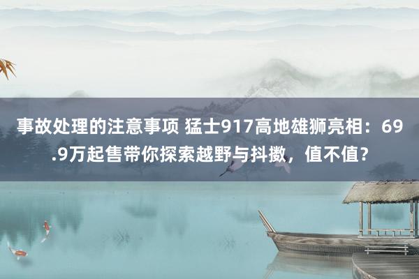 事故处理的注意事项 猛士917高地雄狮亮相：69.9万起售带你探索越野与抖擞，值不值？