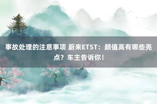 事故处理的注意事项 蔚来ET5T：颜值高有哪些亮点？车主告诉你！