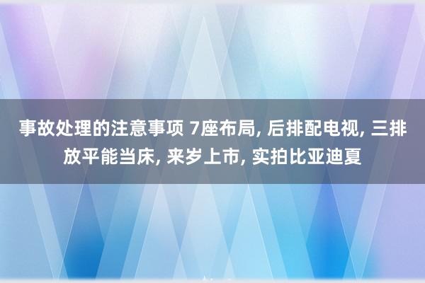 事故处理的注意事项 7座布局, 后排配电视, 三排放平能当床, 来岁上市, 实拍比亚迪夏