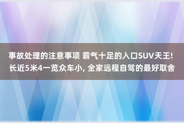 事故处理的注意事项 霸气十足的入口SUV天王! 长近5米4一览众车小, 全家远程自驾的最好取舍