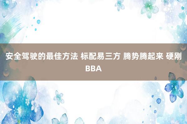 安全驾驶的最佳方法 标配易三方 腾势腾起来 硬刚BBA