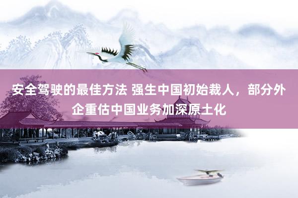 安全驾驶的最佳方法 强生中国初始裁人，部分外企重估中国业务加深原土化