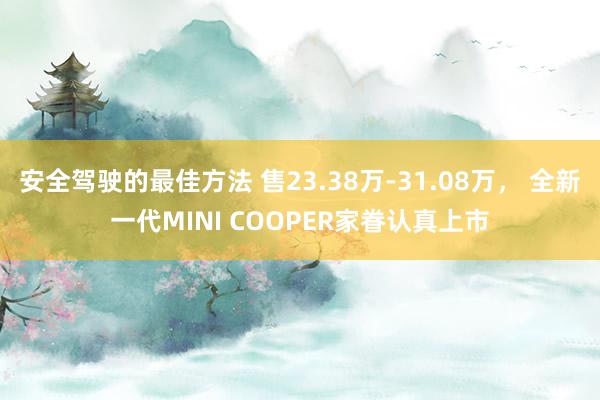 安全驾驶的最佳方法 售23.38万-31.08万， 全新一代MINI COOPER家眷认真上市