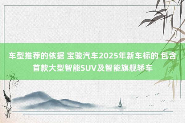 车型推荐的依据 宝骏汽车2025年新车标的 包含首款大型智能SUV及智能旗舰轿车