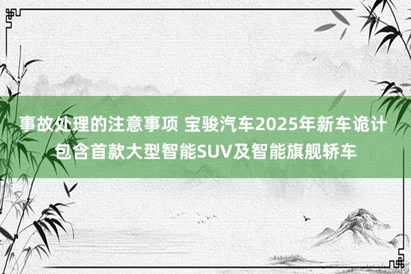 事故处理的注意事项 宝骏汽车2025年新车诡计 包含首款大型智能SUV及智能旗舰轿车