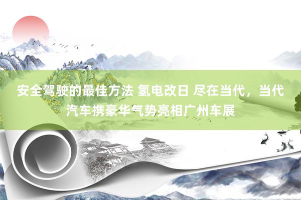 安全驾驶的最佳方法 氢电改日 尽在当代，当代汽车携豪华气势亮相广州车展